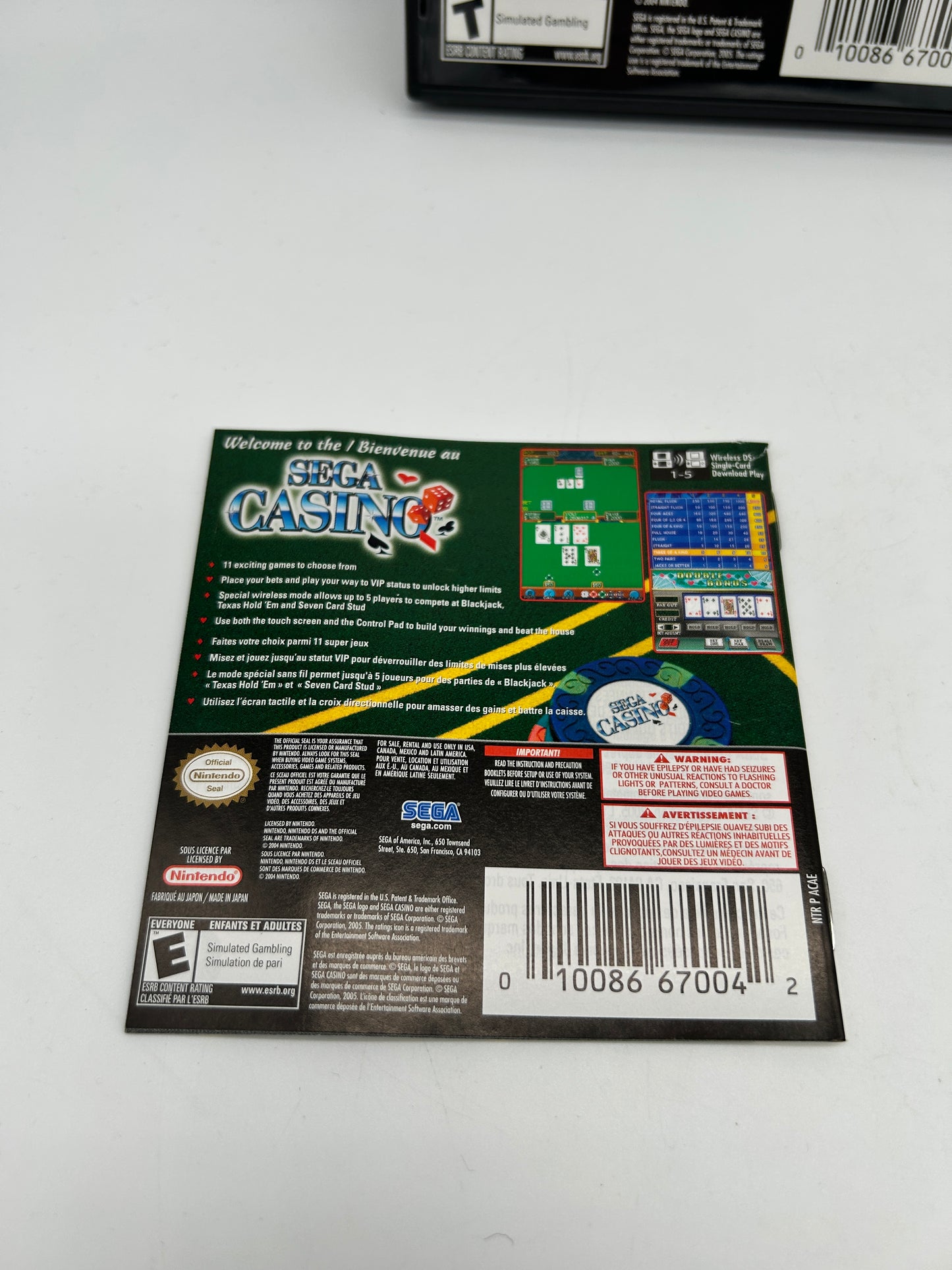 NiNTENDO DS | SEGA CASiNO