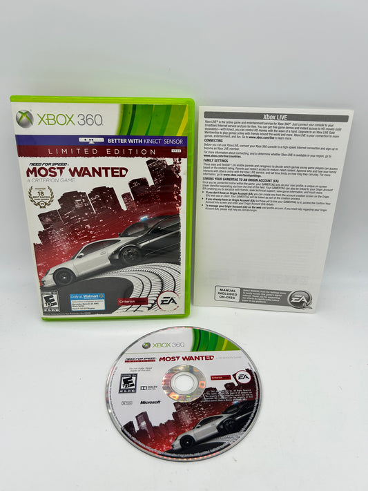 PiXEL-RETRO.COM : MICROSOFT XBOX 360 COMPLETE CIB BOX MANUAL GAME NTSC NEED FOR SPEED MOST WANTED LIMITED EDITION