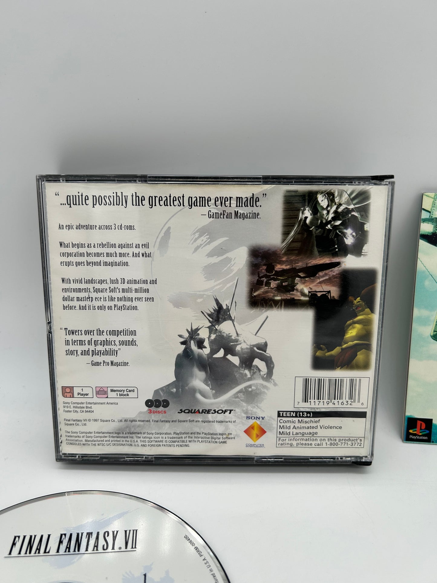 SONY PLAYSTATiON [PS1] | FiNAL FANTASY VII | MiSPRiNT VERSiON