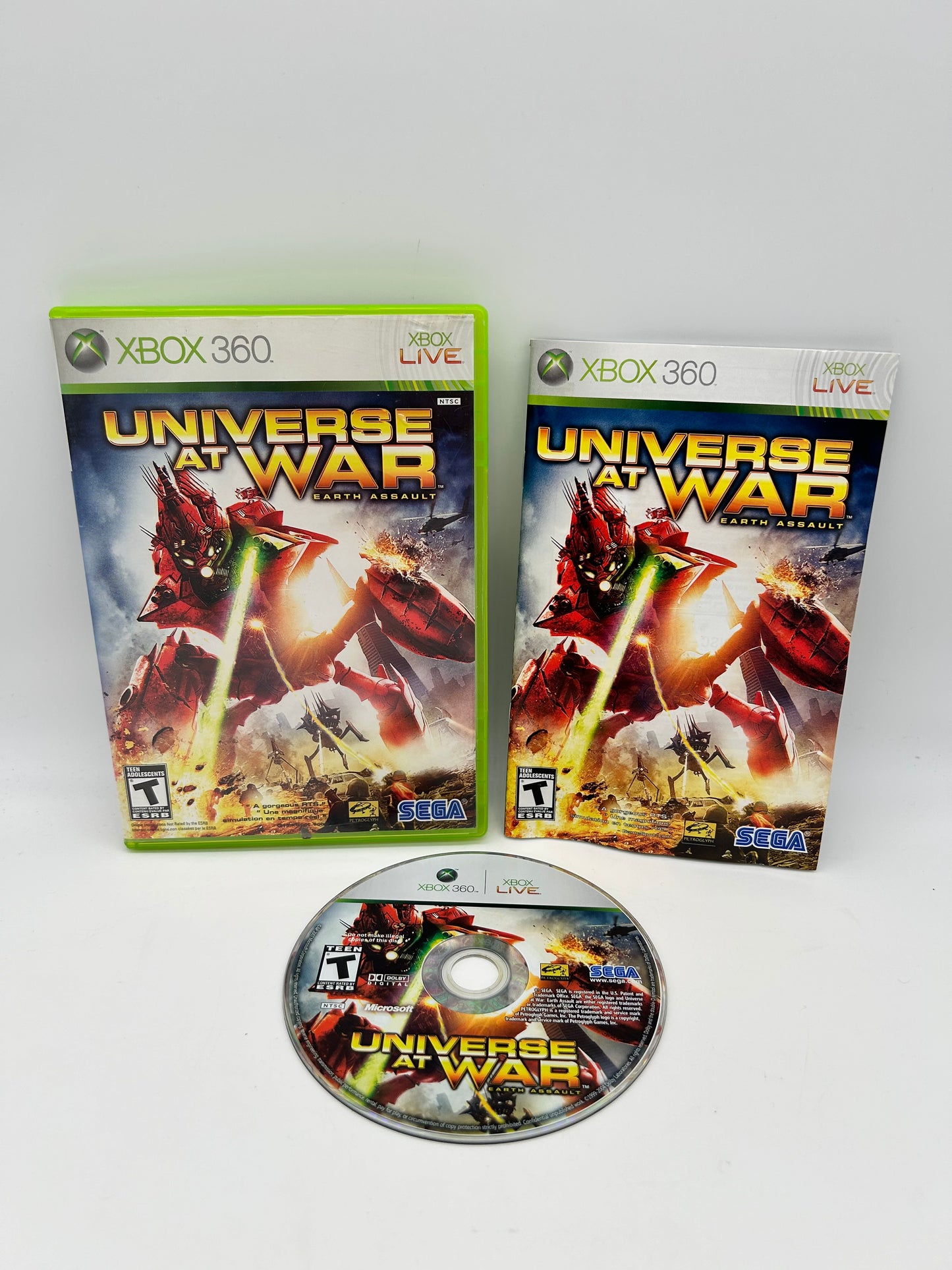 PiXEL-RETRO.COM : MICROSOFT XBOX 360 COMPLETE CIB BOX MANUAL GAME NTSC UNIVERSE AT WAR EARTH ASSAULT