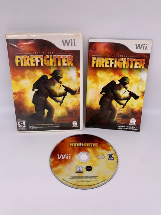 PiXEL-RETRO.COM : NINTENDO WII COMPLET CIB BOX MANUAL GAME NTSC REAL HEROES FIREFIGHTER