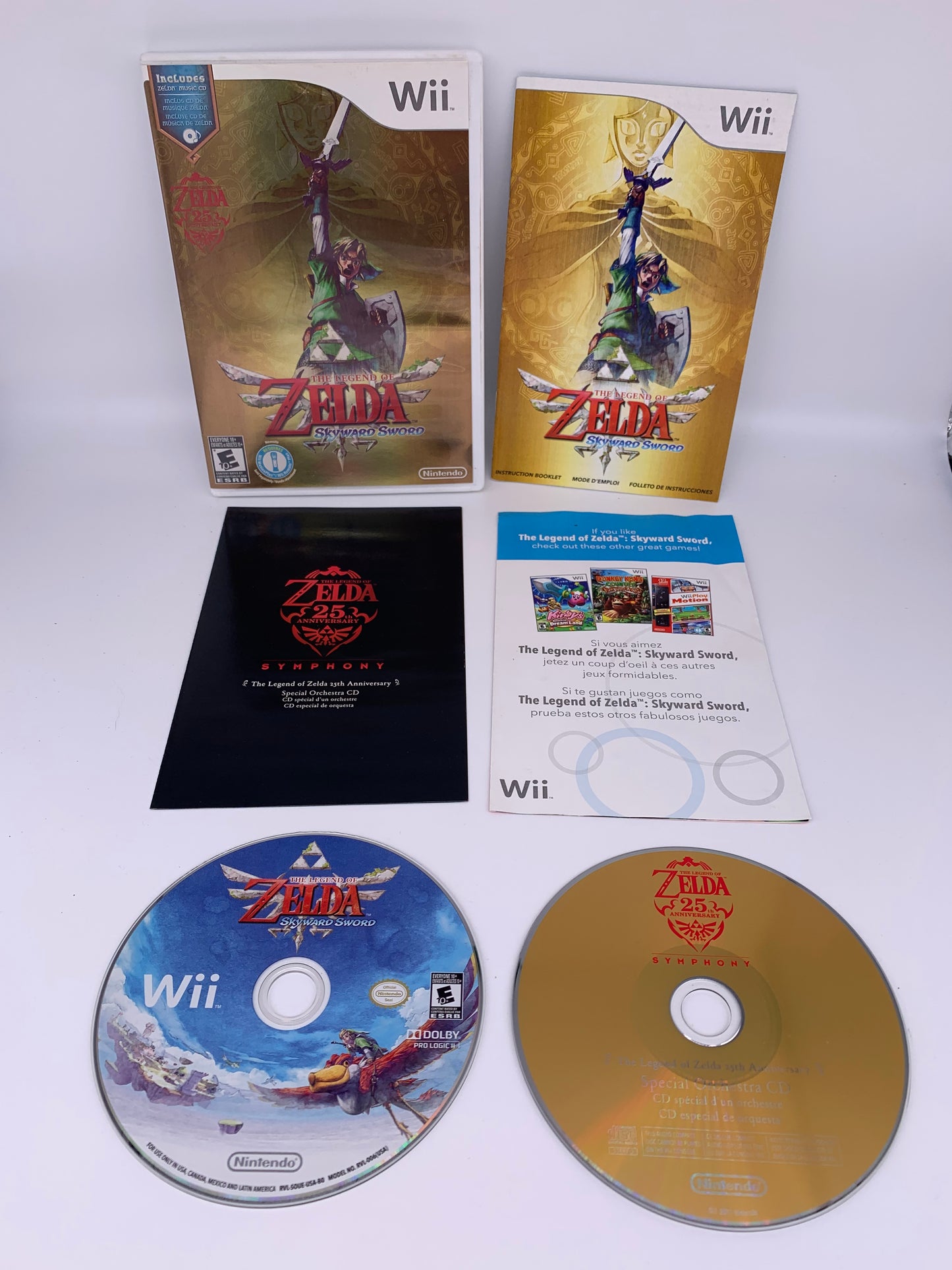 PiXEL-RETRO.COM : NINTENDO WII COMPLET CIB BOX MANUAL GAME NTSC THE LEGEND OF ZELDA SKYWARD SWORD