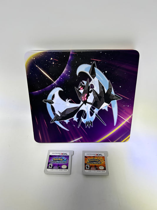 PiXEL-RETRO.COM : NINTENDO 3DS (3DS) COMPLETE CIB BOX MANUAL GAME NTSC POKEMON ULTRA MOON ULTRA SUN COLLECTOR'S STEELBOOK EDITION
