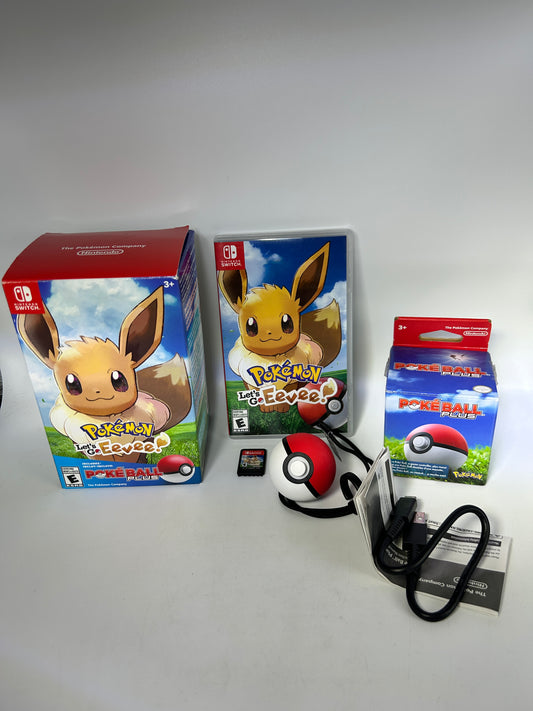 PiXEL-RETRO.COM : NINTENDO SWITCH NEW SEALED IN BOX COMPLETE MANUAL GAME NTSC POKEMON LET'S GO EEVEE POKE BALL BUNDLE