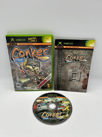 PiXEL-RETRO.COM : MICROSOFT XBOX COMPLETE CIB BOX MANUAL GAME NTSC CONKER LIVE & RELOADED