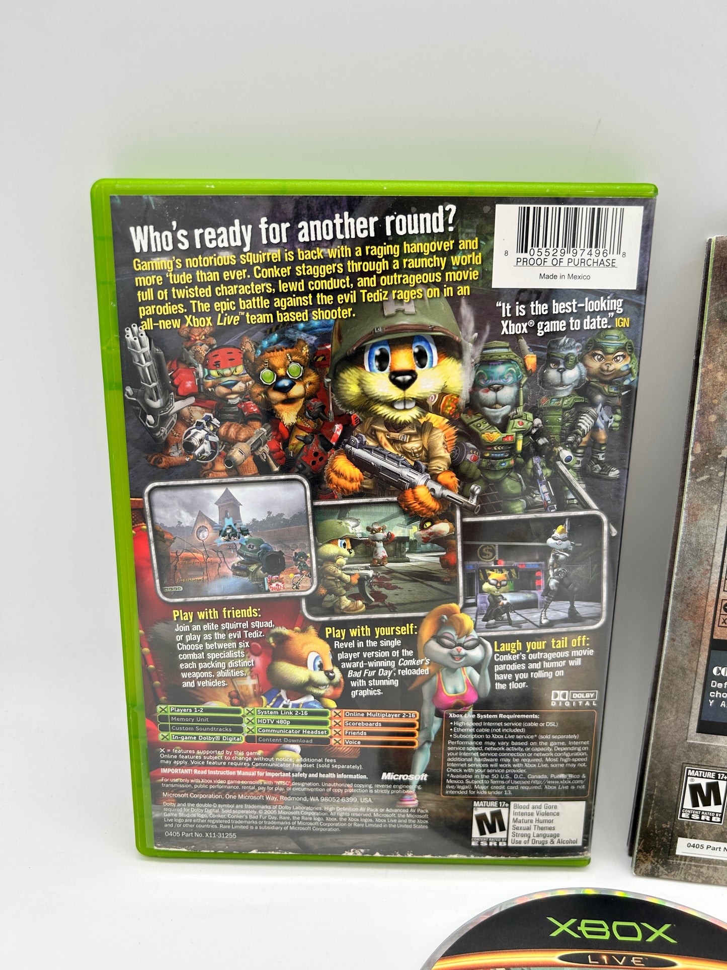 MiCROSOFT XBOX ORiGiNAL | CONKER LiVE & RELOADED