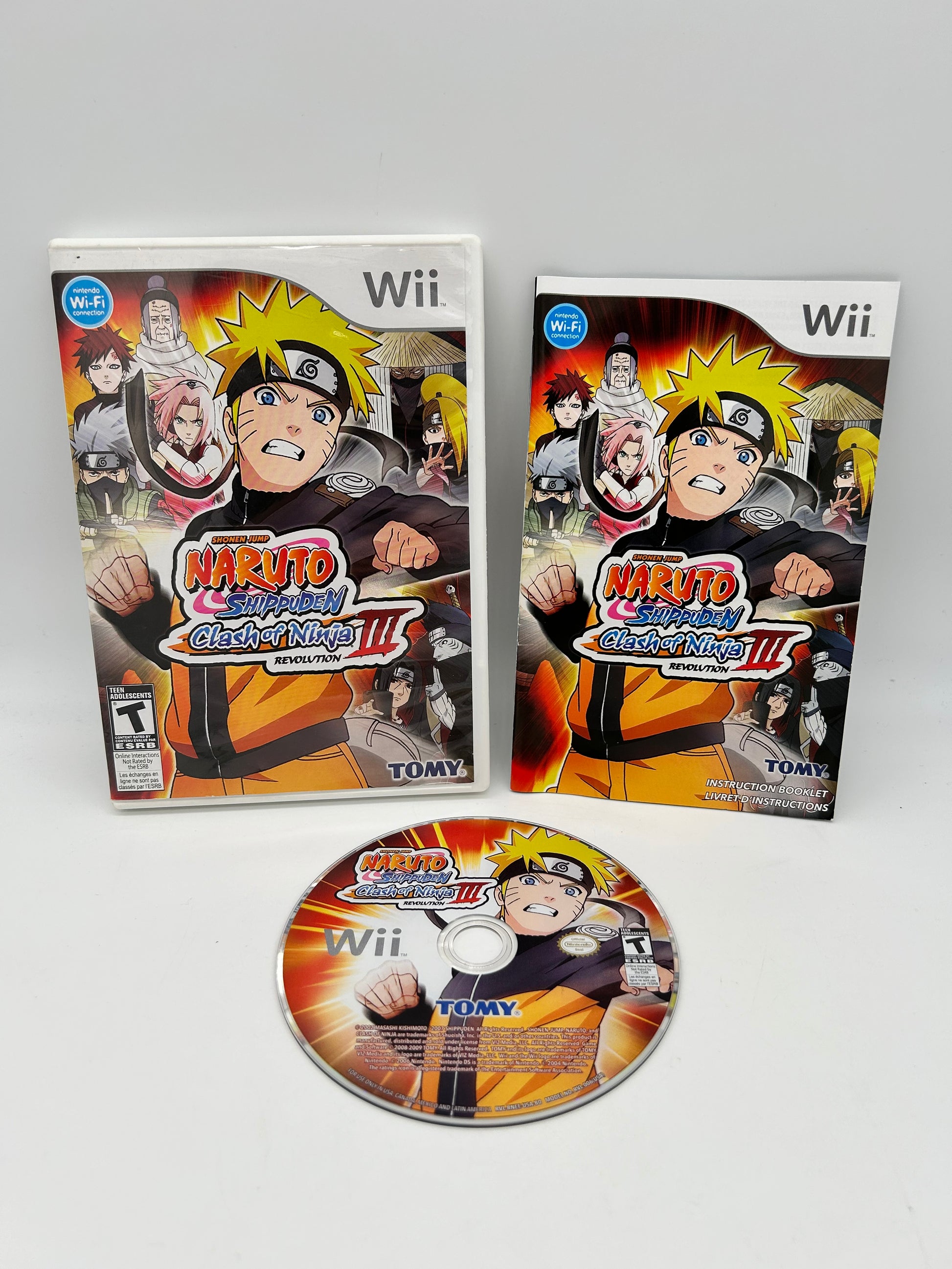 PiXEL-RETRO.COM : NINTENDO WII COMPLET CIB BOX MANUAL GAME NTSC NARUTO SHIPPUDEN CLASH OF NINJA REVOLUTION III