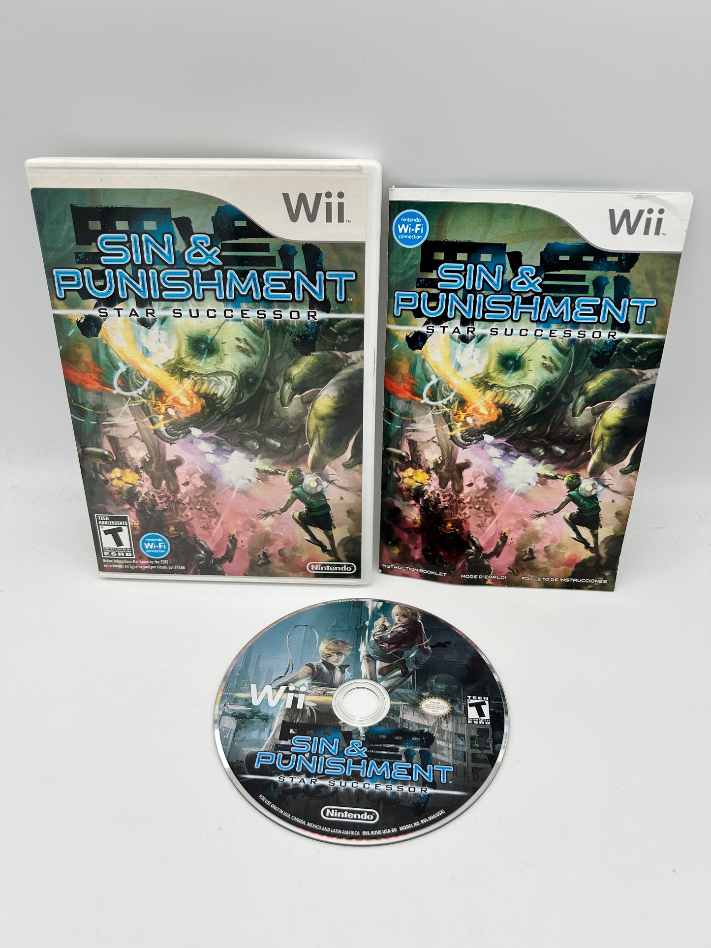 PiXEL-RETRO.COM : NINTENDO WII COMPLET CIB BOX MANUAL GAME NTSC SIN & PUNISHMENT STAR SUCCESSOR