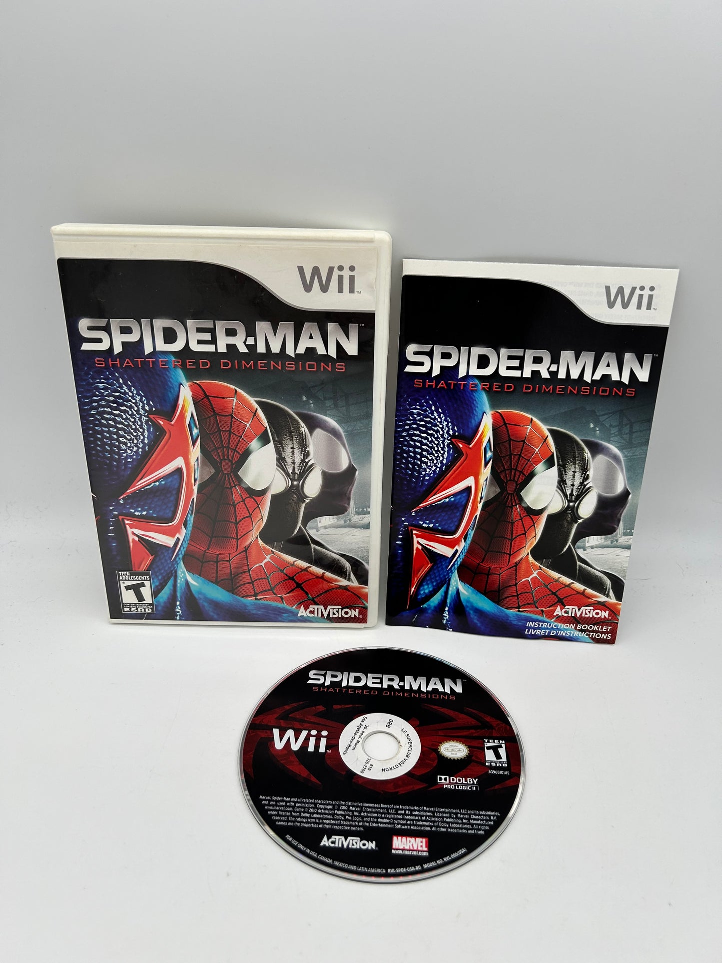 PiXEL-RETRO.COM : NINTENDO WII COMPLET CIB BOX MANUAL GAME NTSC SPIDER-MAN SHATTERED DIMENSIONS