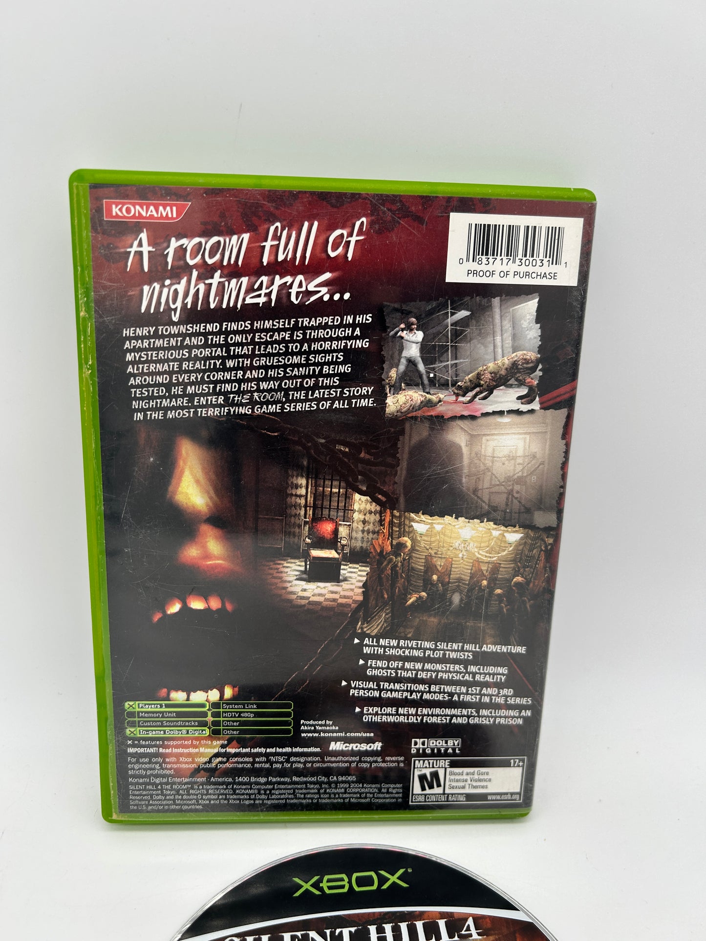 MiCROSOFT XBOX ORiGiNAL | SiLENT HiLL 4 THE ROOM