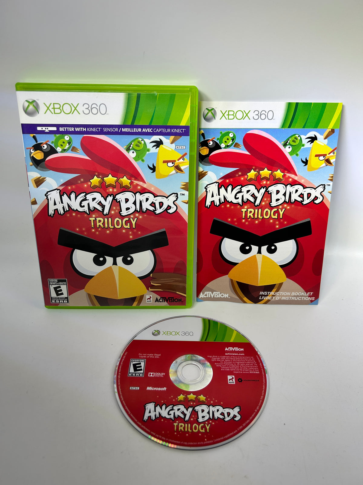 PiXEL-RETRO.COM : MICROSOFT XBOX 360 COMPLETE CIB BOX MANUAL GAME NTSC ANGRY BIRDS TRILOGY