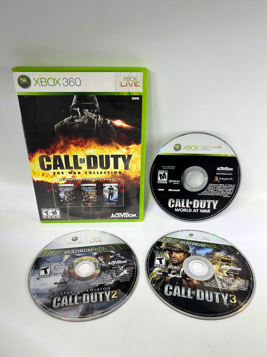 PiXEL-RETRO.COM : MICROSOFT XBOX 360 COMPLETE CIB BOX MANUAL GAME NTSC CALL OF DUTY THE WAR COLLECTION 2 3 WORLD AT WAR