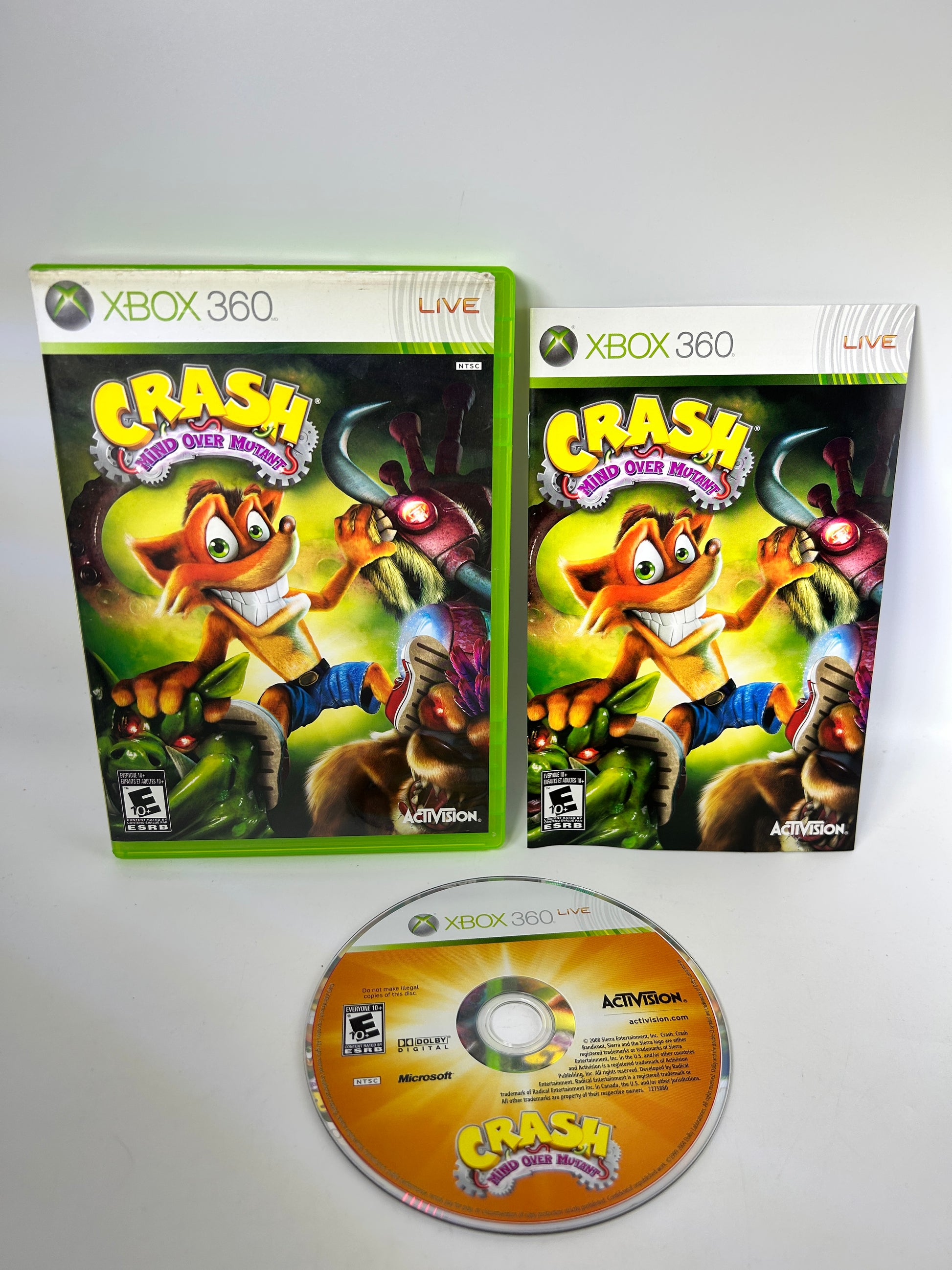 PiXEL-RETRO.COM : MICROSOFT XBOX 360 COMPLETE CIB BOX MANUAL GAME NTSC CRASH MIND OVER MUTANT