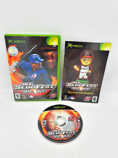 PiXEL-RETRO.COM : MICROSOFT XBOX COMPLETE CIB BOX MANUAL GAME NTSC MLB SLUGFEST 2003
