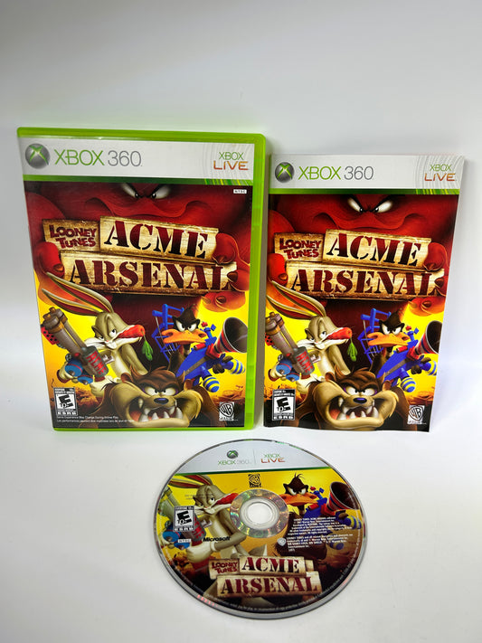 PiXEL-RETRO.COM : MICROSOFT XBOX 360 COMPLETE CIB BOX MANUAL GAME NTSC LOONEY TUNES ACME ARSENAL