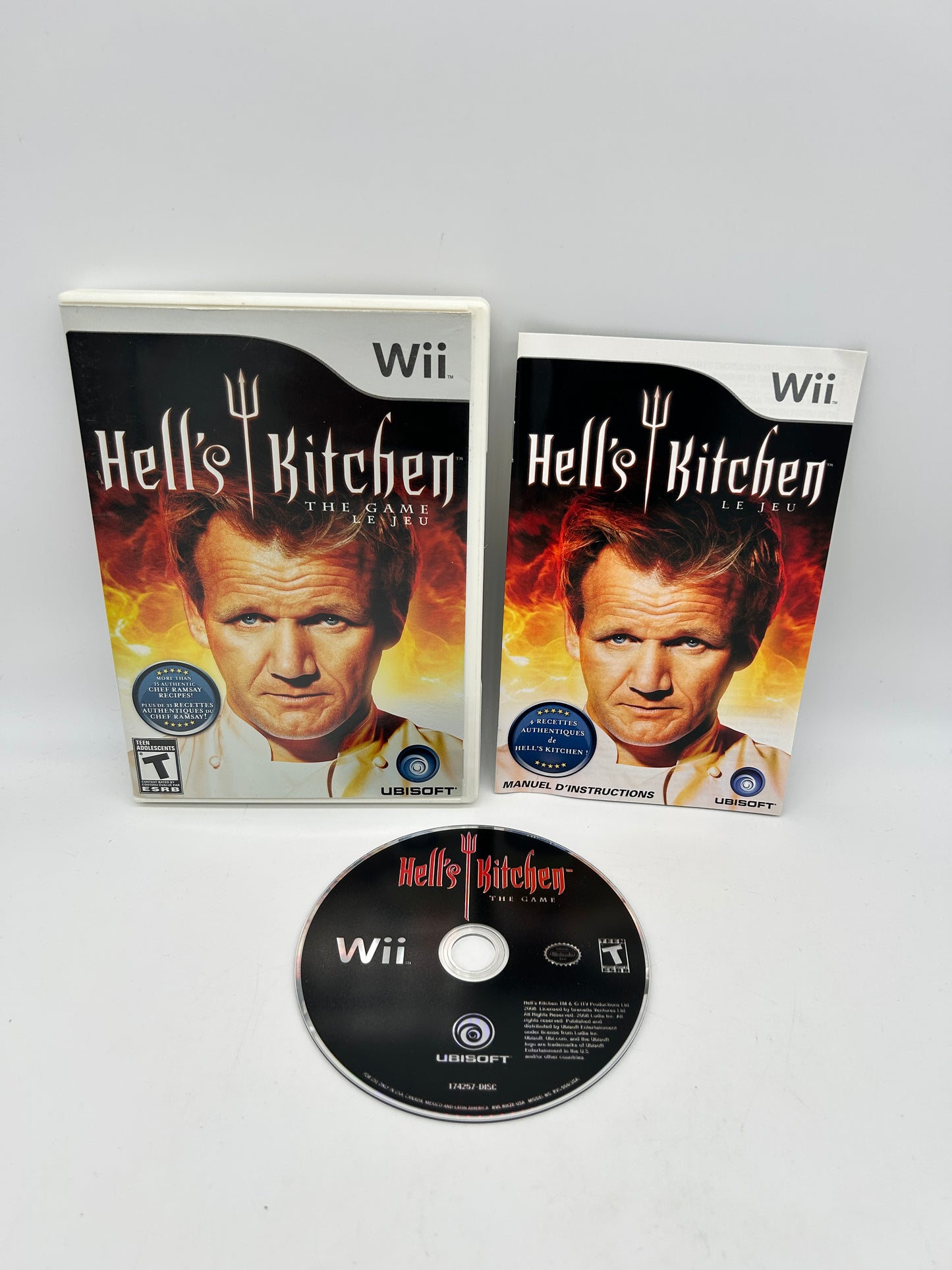 PiXEL-RETRO.COM : NINTENDO WII COMPLET CIB BOX MANUAL GAME NTSC HELL'S KITCHEN THE GAME
