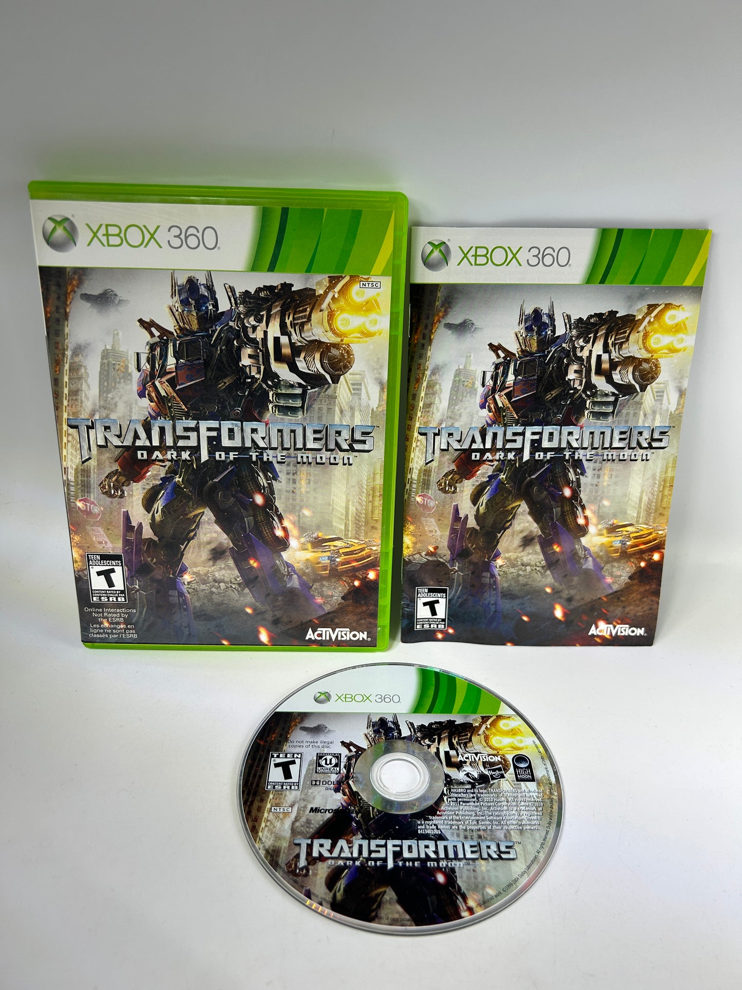 PiXEL-RETRO.COM : MICROSOFT XBOX 360 COMPLETE CIB BOX MANUAL GAME NTSC TRANSFORMERS DARK OF THE MOON