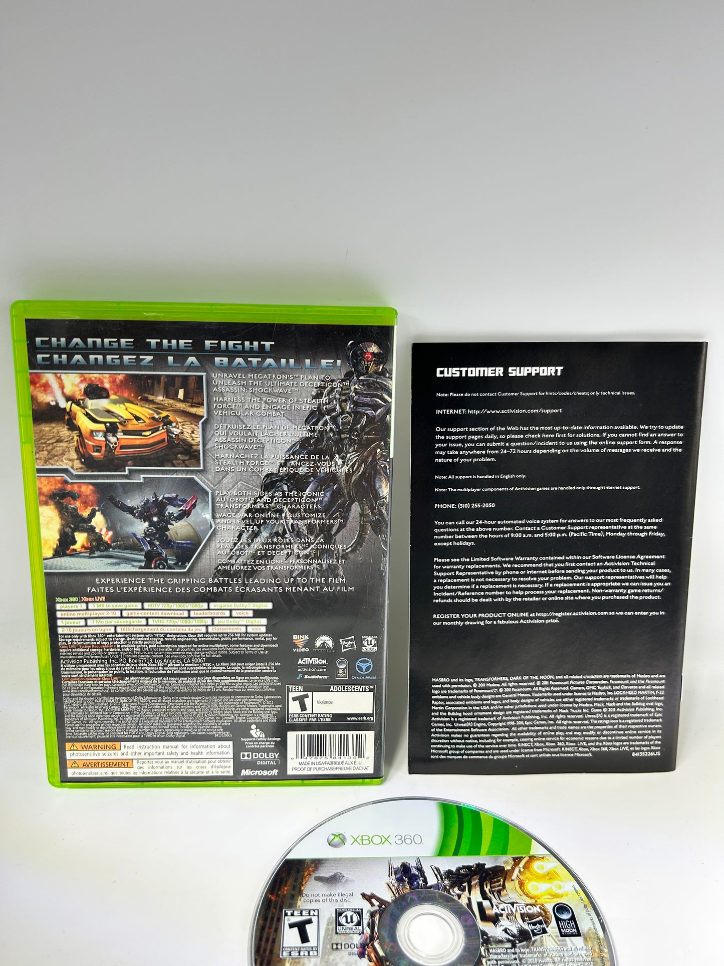 MiCROSOFT XBOX 360 | TRANSFORMERS DARK OF THE MOON