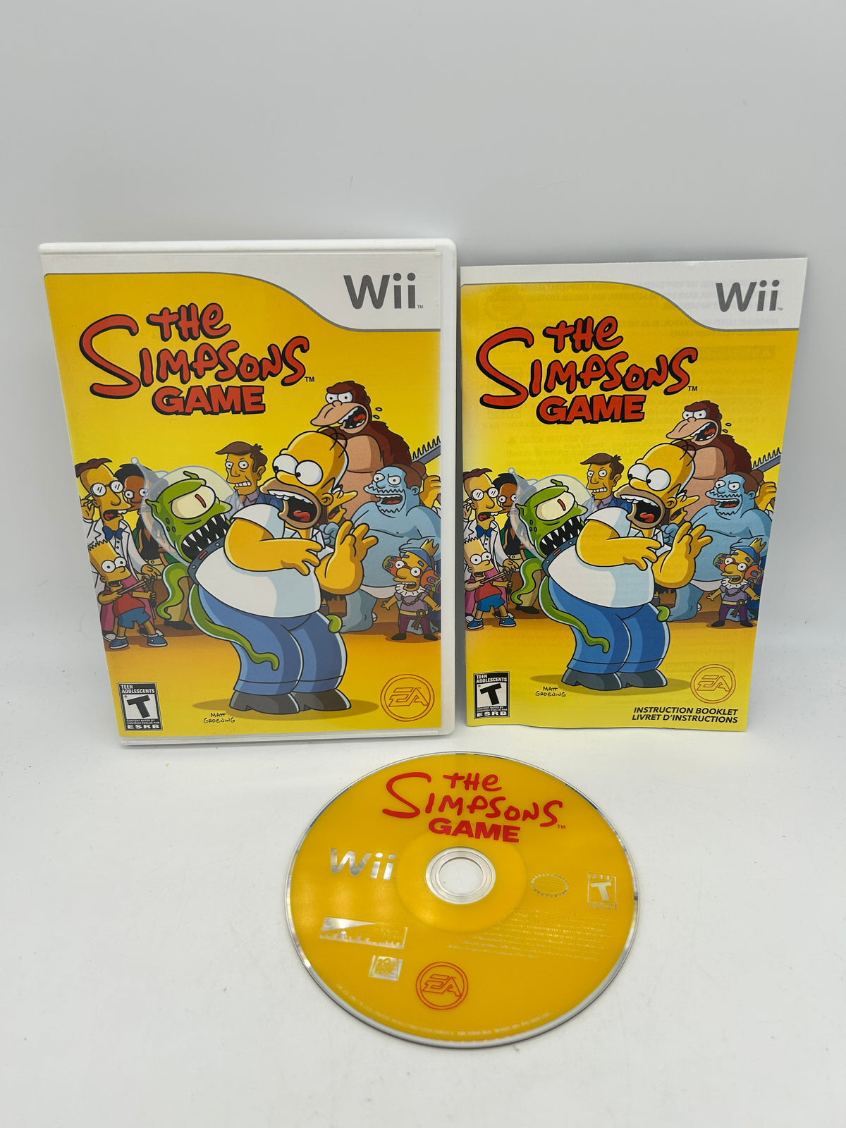 PiXEL-RETRO.COM : NINTENDO WII COMPLET CIB BOX MANUAL GAME NTSC THE SIMPSONS GAME