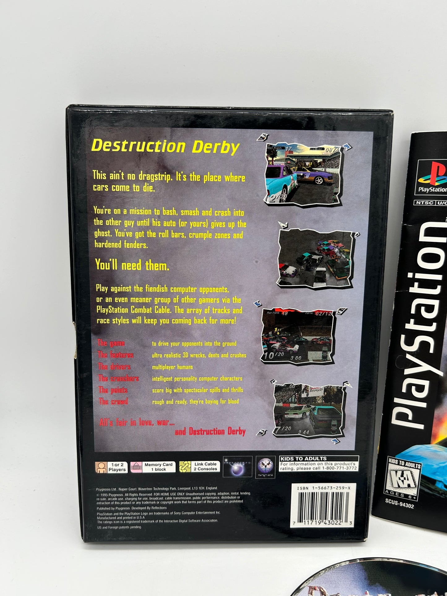 SONY PLAYSTATiON [PS1] | DESTRUCTiON DERBY | LONG BOX