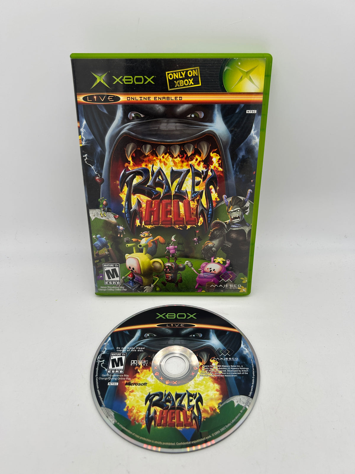PiXEL-RETRO.COM : MICROSOFT XBOX COMPLETE CIB BOX MANUAL GAME NTSC RAZES HELL
