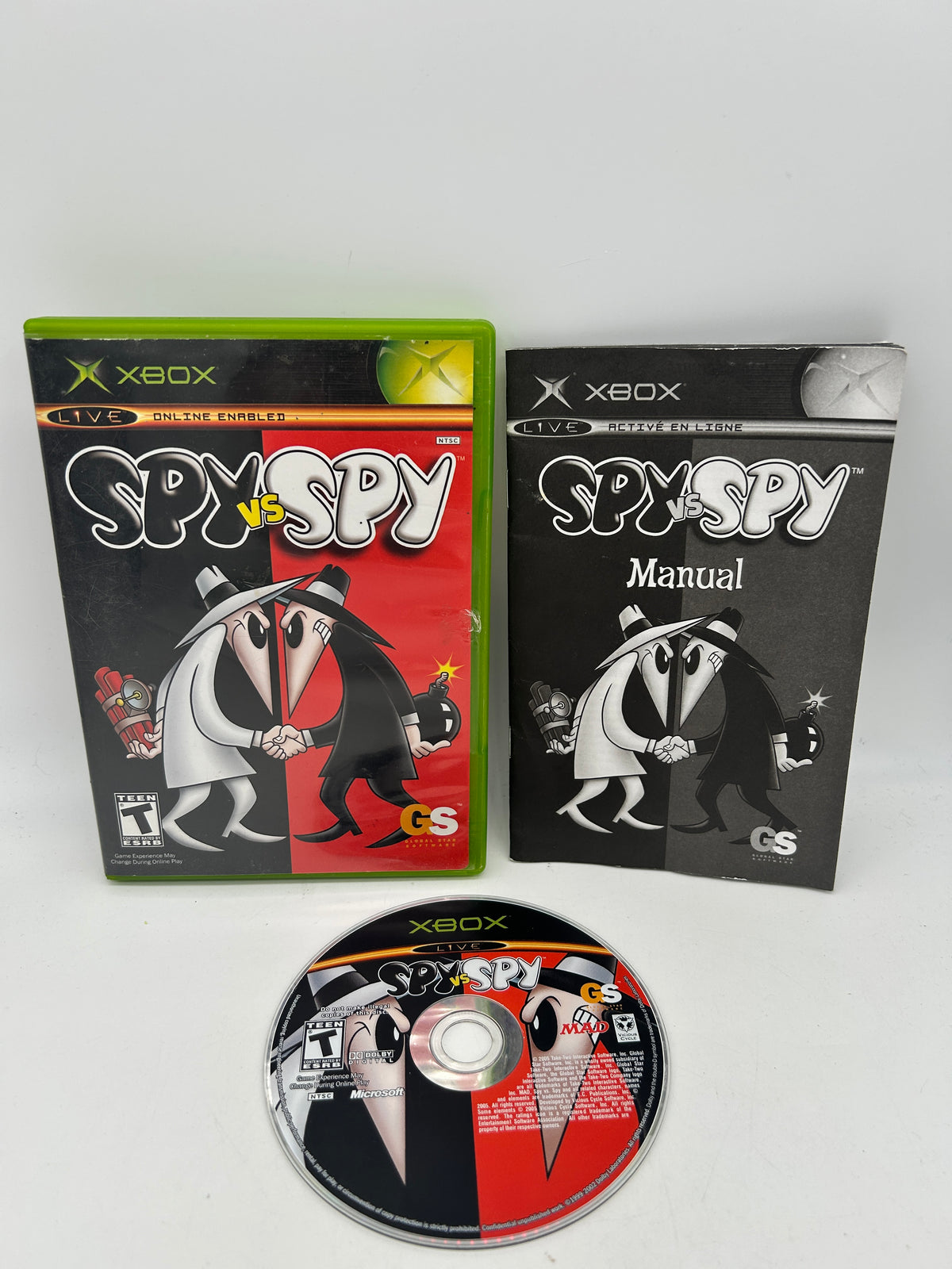 PiXEL-RETRO.COM : MICROSOFT XBOX COMPLETE CIB BOX MANUAL GAME NTSC SPY VS SPY