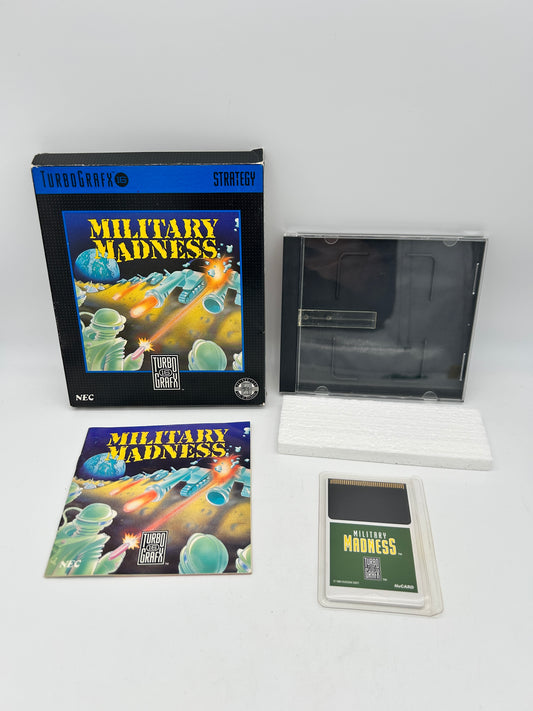 PiXEL-RETRO.COM : TURBOGRAFX16 COMPLETE IN BOX MANUAL GAME NTSC MILITARY MADNESS