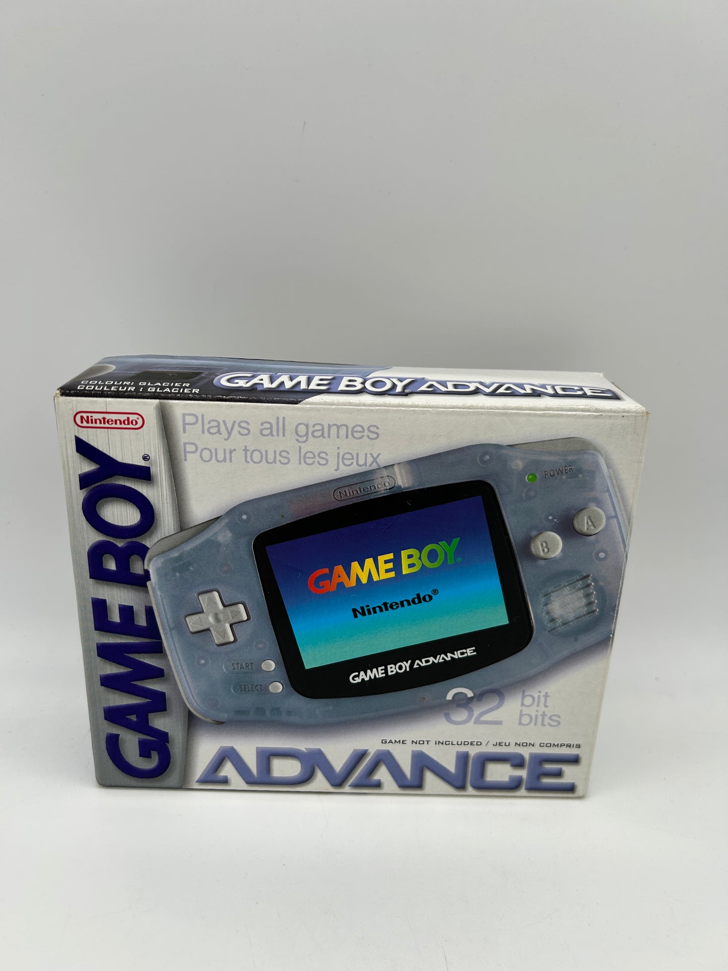 NiNTENDO GAME BOY ADVANCE [GBA] CONSOLE | MODEL TRANSPARENT CLEAR GLACiER | AGB-001