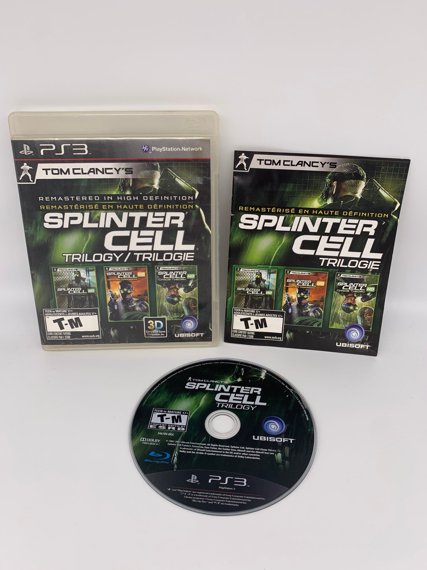 PiXEL-RETRO.COM : SONY PLAYSTATION 3 (PS3) COMPLET CIB BOX MANUAL GAME NTSC TOM CLANCYS SPLINTER CELL TRILOGY HD