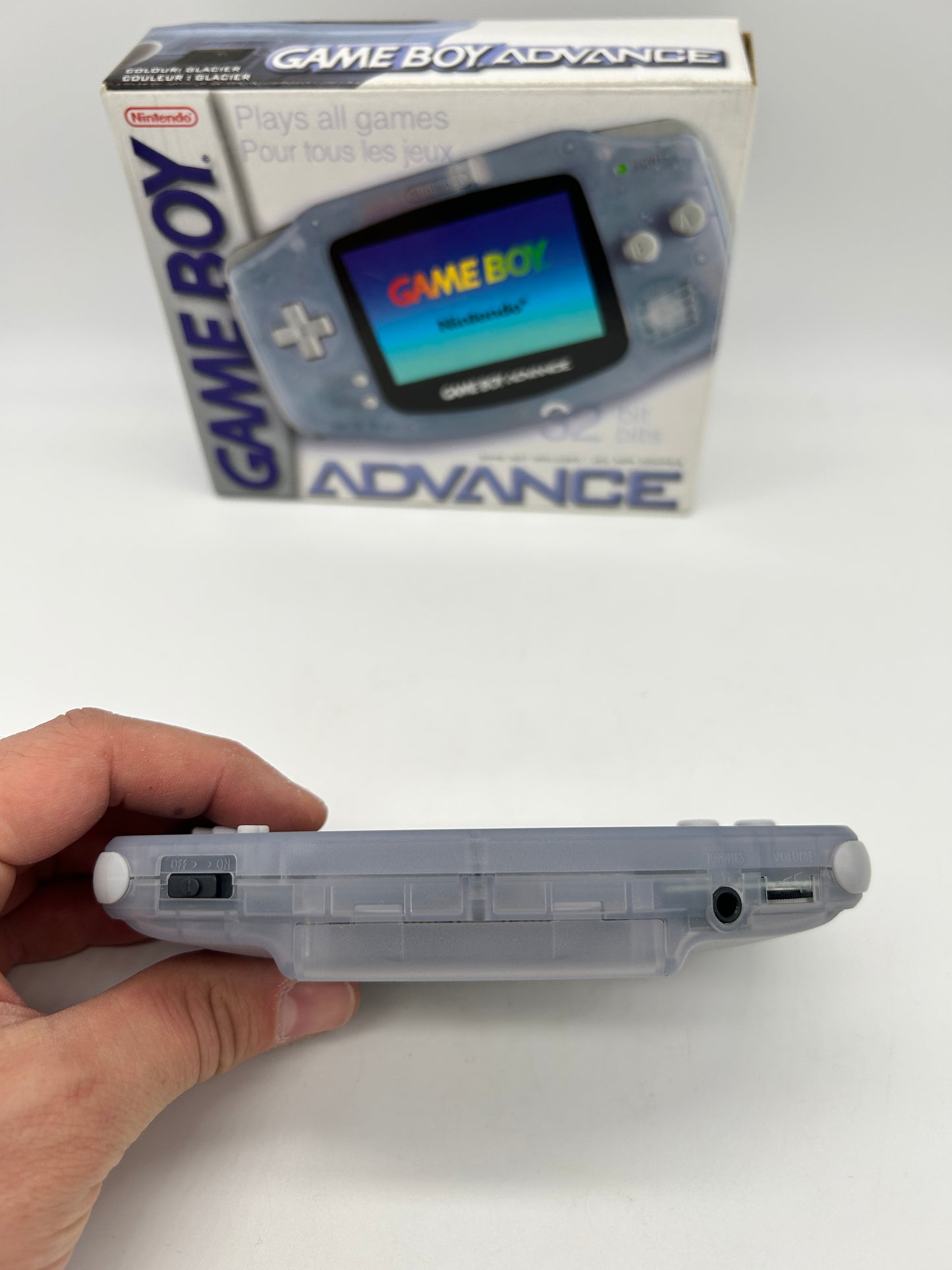NiNTENDO GAME BOY ADVANCE [GBA] CONSOLE | MODEL TRANSPARENT CLEAR GLACiER | AGB-001