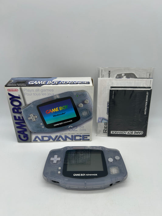 PiXEL-RETRO.COM : NINTENDO GAME BOY ADVANCE CLEAR GLACIER AGB-001 complete CIB