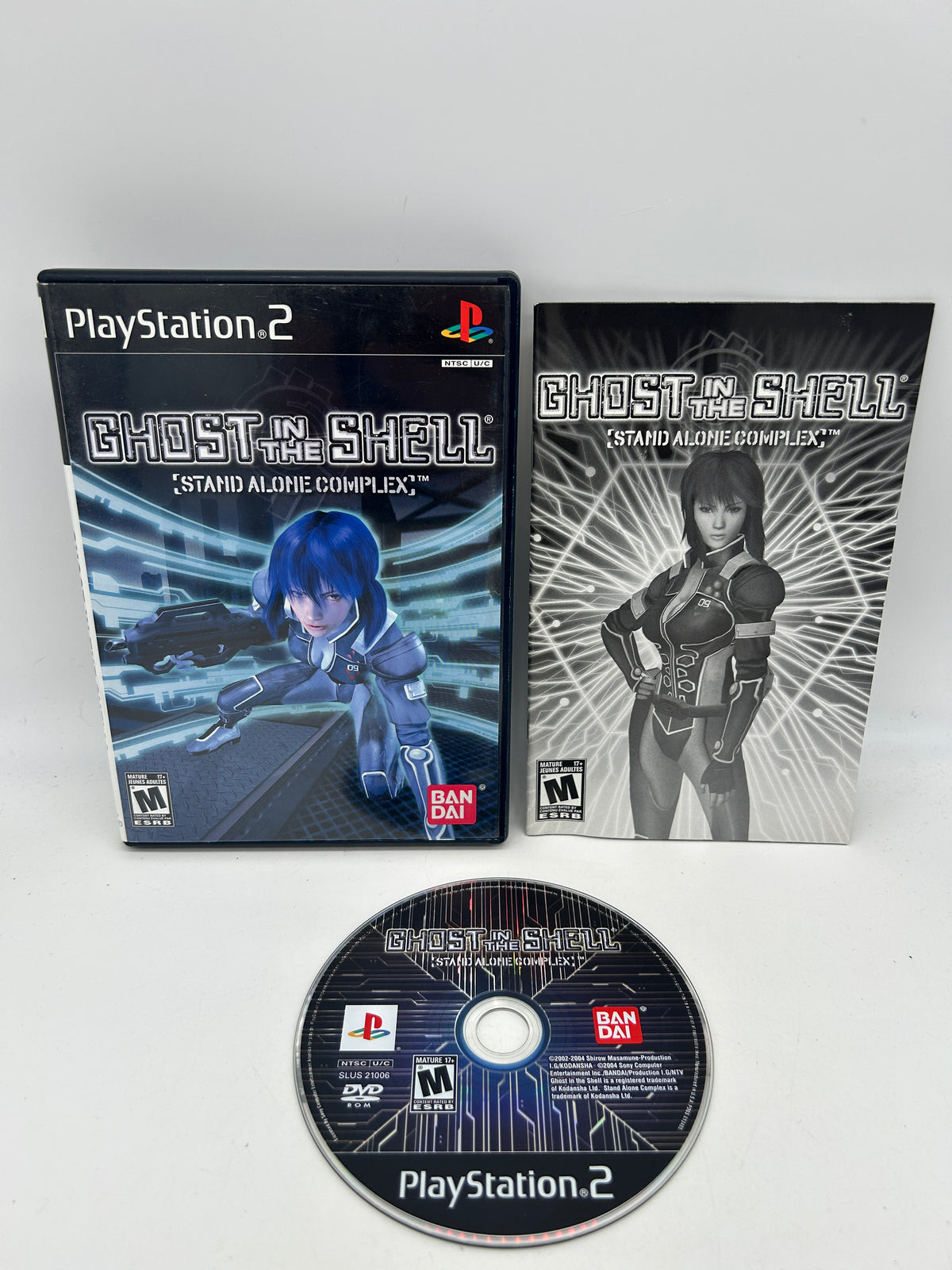 PiXEL-RETRO.COM : SONY PLAYSTATION 2 (PS2) COMPLET CIB BOX MANUAL GAME NTSC GHOST IN THE SHELL STAND ALONE COMPLEX