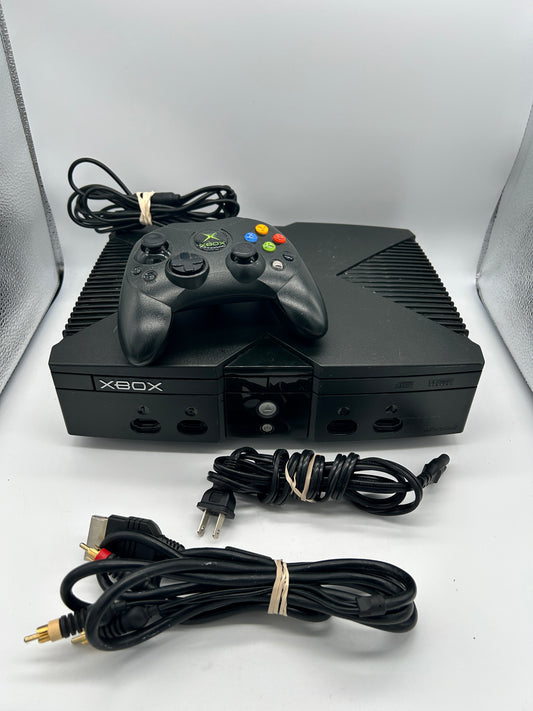 PiXEL-RETRO.COM : MICROSOFT XBOX ORIGINAL SYSTEM CONSOLE, CONTROLLER, POWER SUPPLY, RCA CABLE NTSC