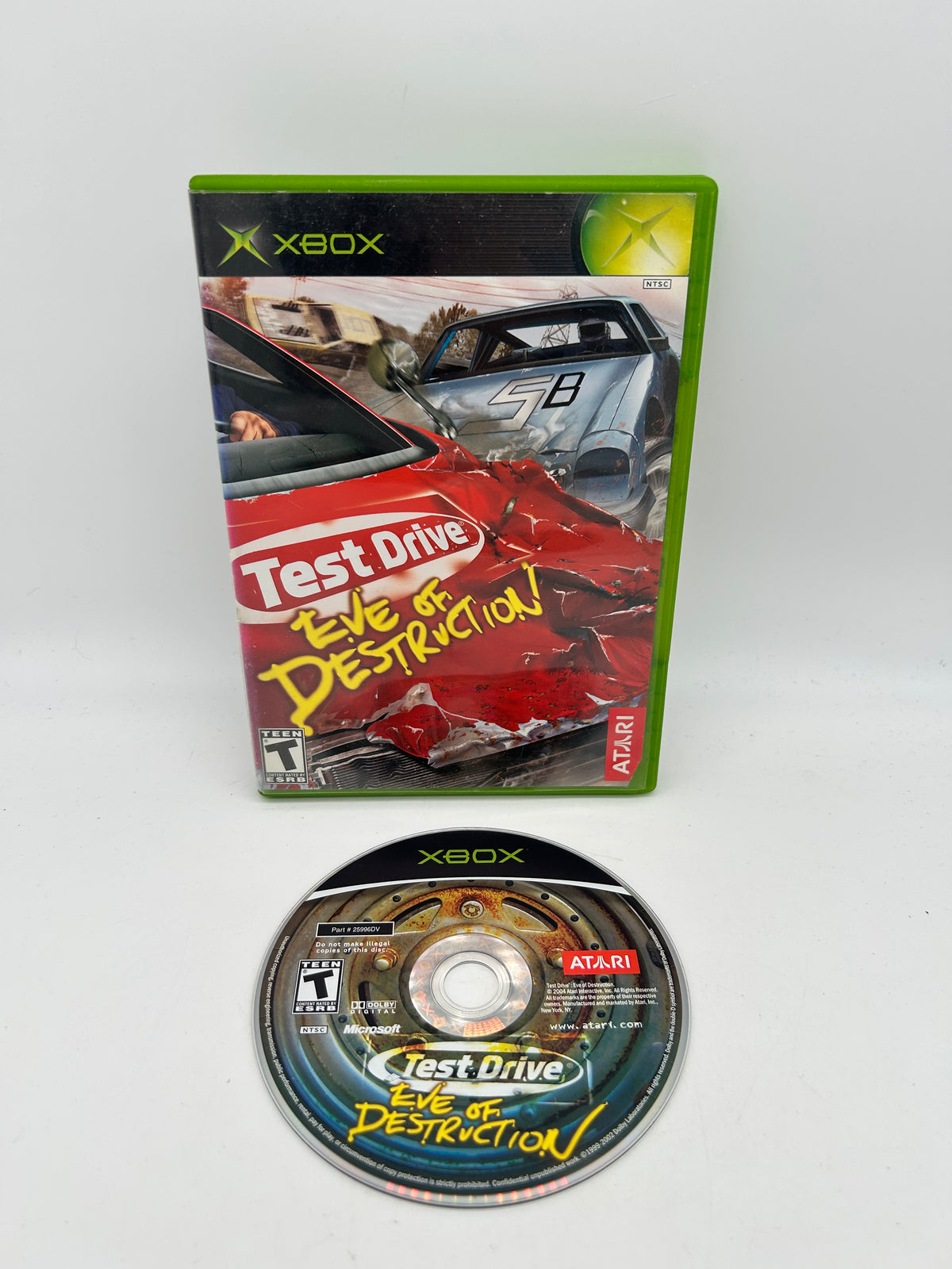 PiXEL-RETRO.COM : MICROSOFT XBOX COMPLETE CIB BOX MANUAL GAME NTSC TEST DRIVE EVE OF DESTRUCTION