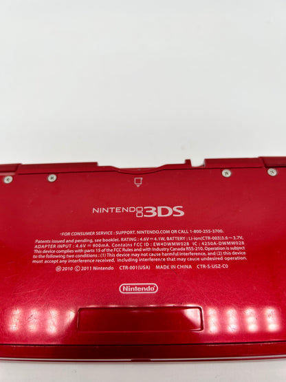 NiNTENDO 3DS CONSOLE | MODEL RED FLAME RED CTR-001(USA)