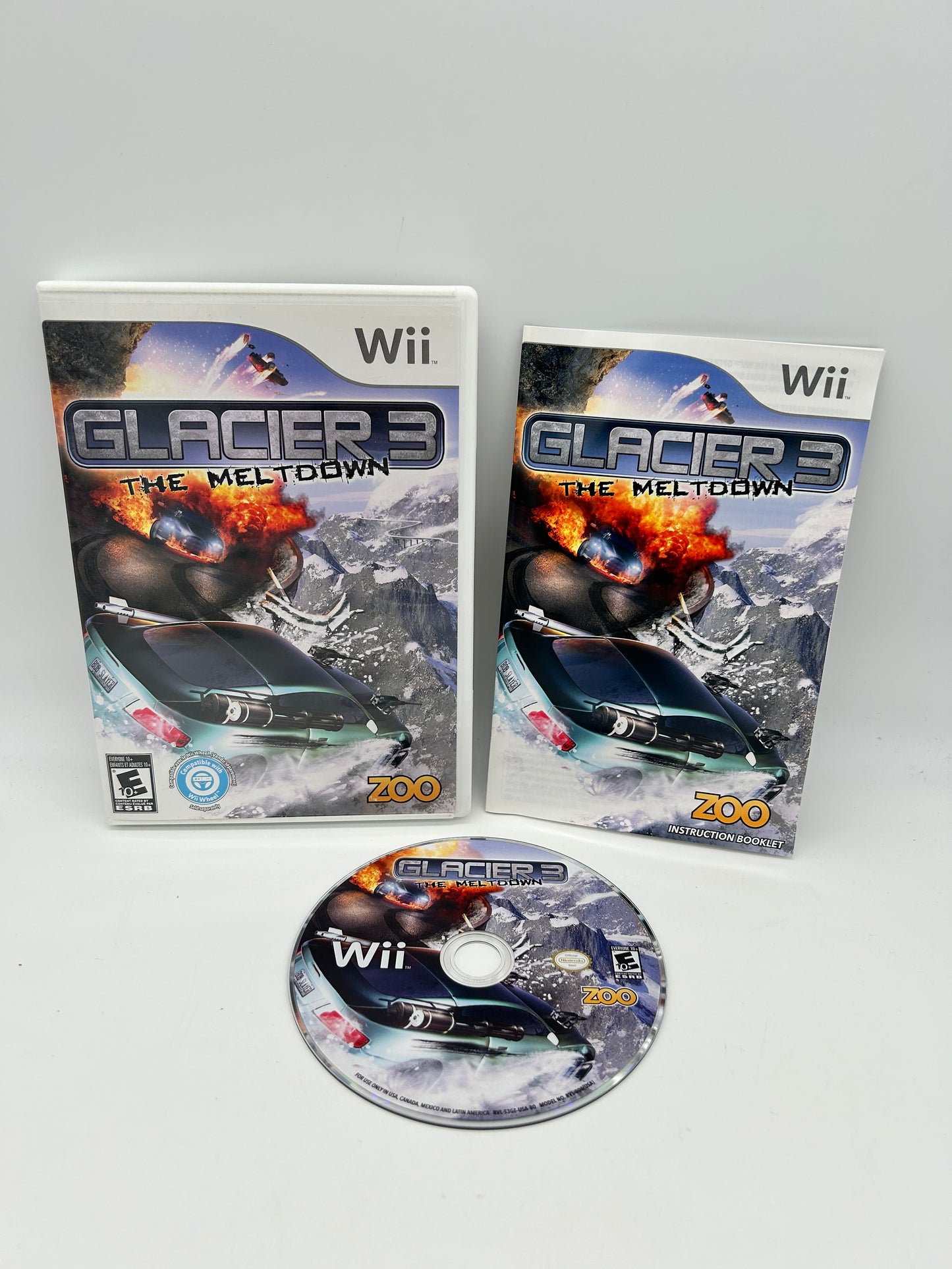 PiXEL-RETRO.COM : NINTENDO WII COMPLET CIB BOX MANUAL GAME NTSC GLACIER 3 THE MELTDOWN