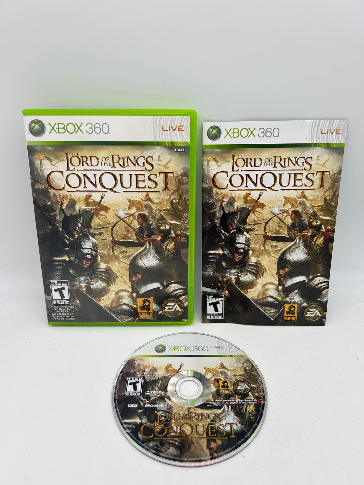 PiXEL-RETRO.COM : MICROSOFT XBOX 360 COMPLETE CIB BOX MANUAL GAME NTSC THE LORD OF THE RINGS CONQUEST