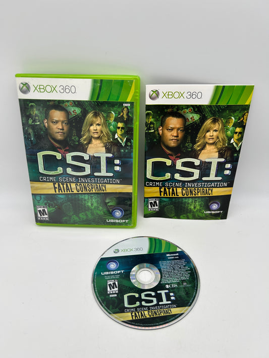 PiXEL-RETRO.COM : MICROSOFT XBOX 360 COMPLETE CIB BOX MANUAL GAME NTSC CSI CRIME SCENE INVESTIGATION FATAL CONSPIRACY