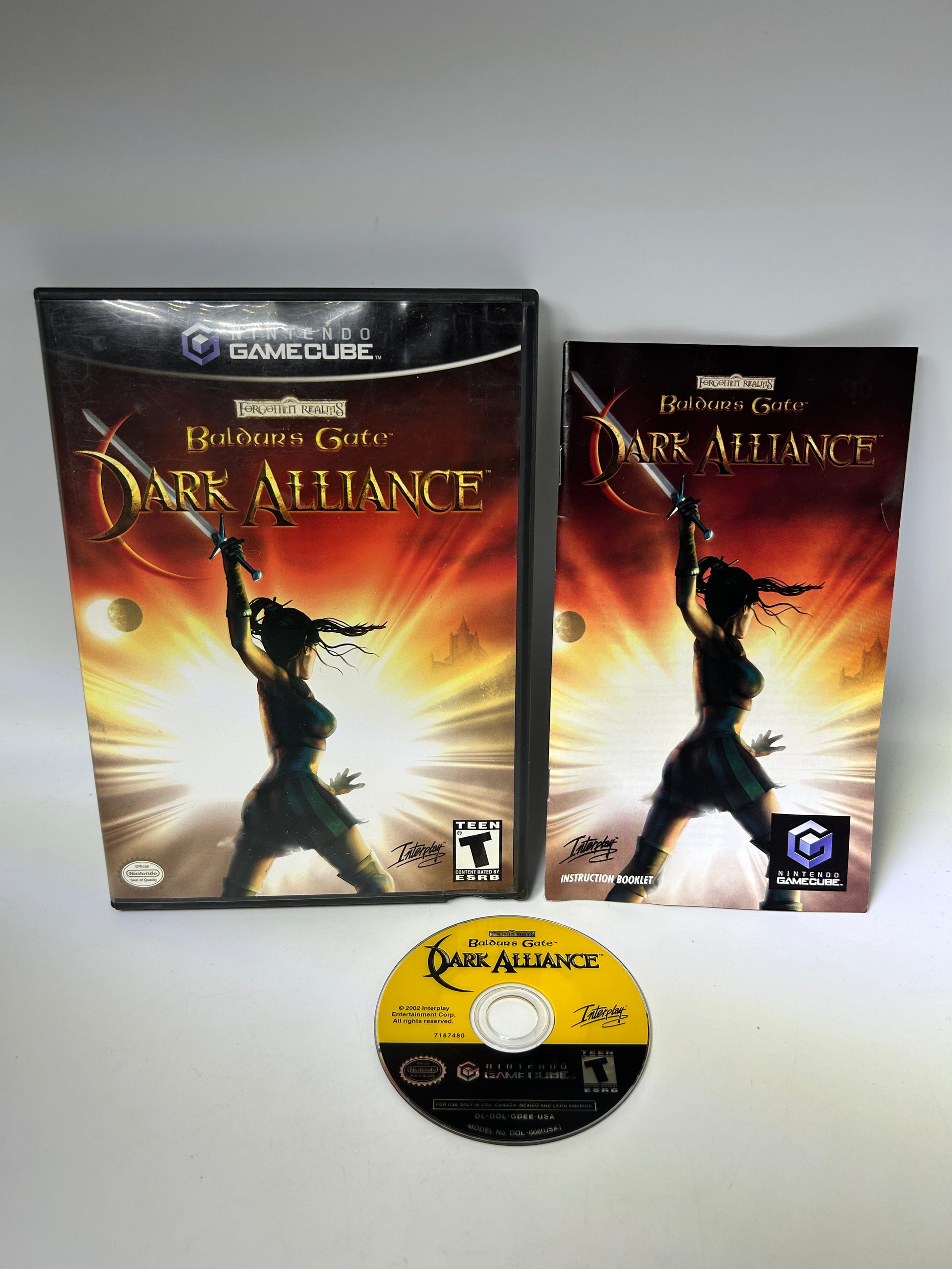 PiXEL-RETRO.COM : NINTENDO GAMECUBE COMPLETE CIB BOX MANUAL GAME NTSC BALDUR'S GATE DARK ALLIANCE
