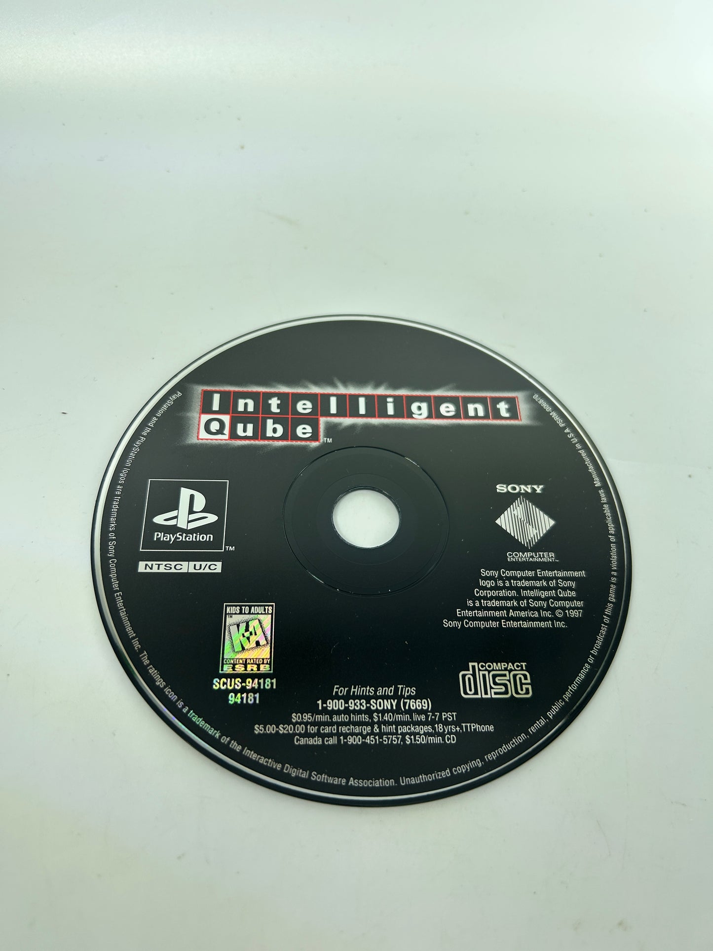 PiXEL-RETRO.COM : SONY PLAYSTATION 1 (PS1) COMPLET CIB BOX MANUAL GAME NTSC INTELLIGENT QUBE