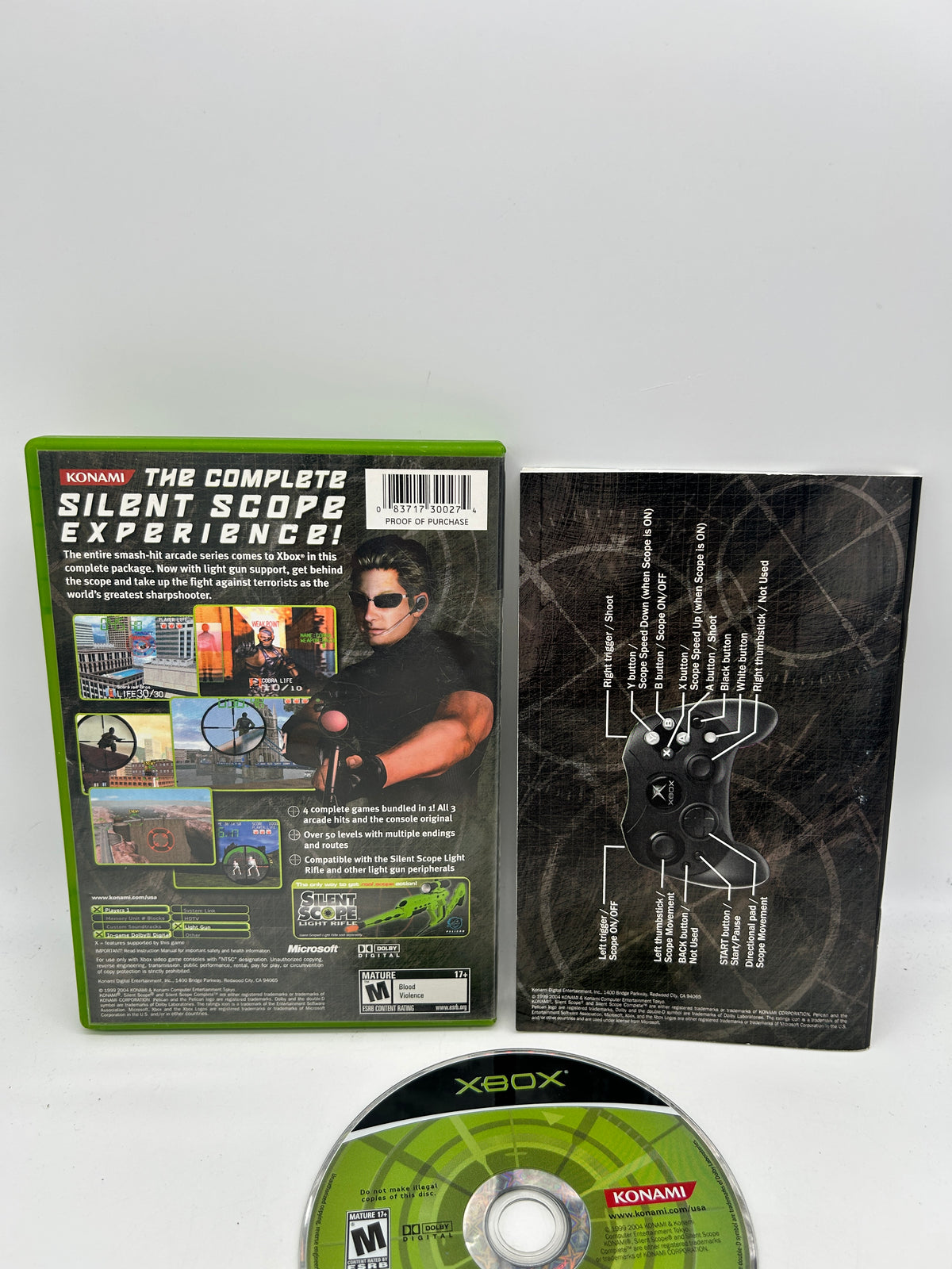 MiCROSOFT XBOX ORiGiNAL | SiLENT SCOPE COMPLETE
