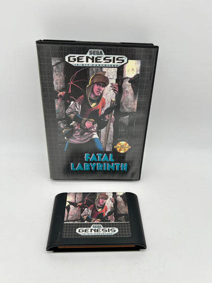 PiXEL-RETRO.COM : SEGA GENESIS (MEGA DRIVE) COMPLETE (CIB) GAME BOX INSTRUCTION MANUAL NTSC FATAL LABYRINTH