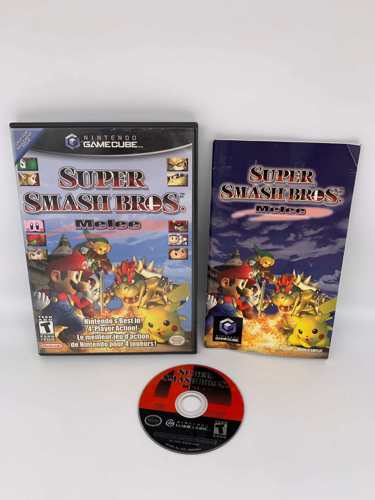 PiXEL-RETRO.COM : NINTENDO GAMECUBE COMPLETE CIB BOX MANUAL GAME NTSC SUPER SMASH BROS. MELEE