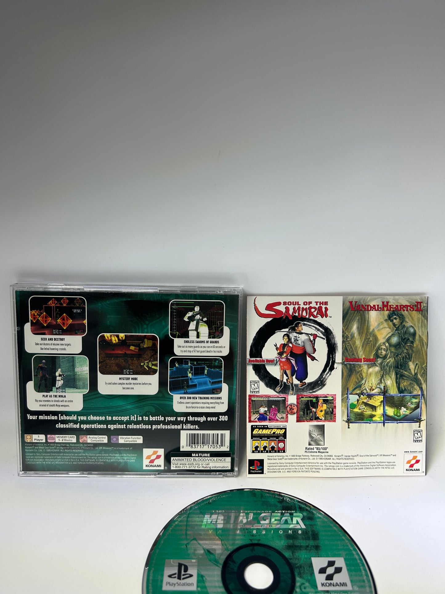SONY PLAYSTATION [PS1] | METAL GEAR SOLID VR MISSIONS