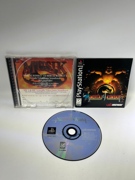 PiXEL-RETRO.COM : SONY PLAYSTATION (PS1) COMPLETE CIB BOX MANUAL GAME NTSC MORTAL KOMBAT 4