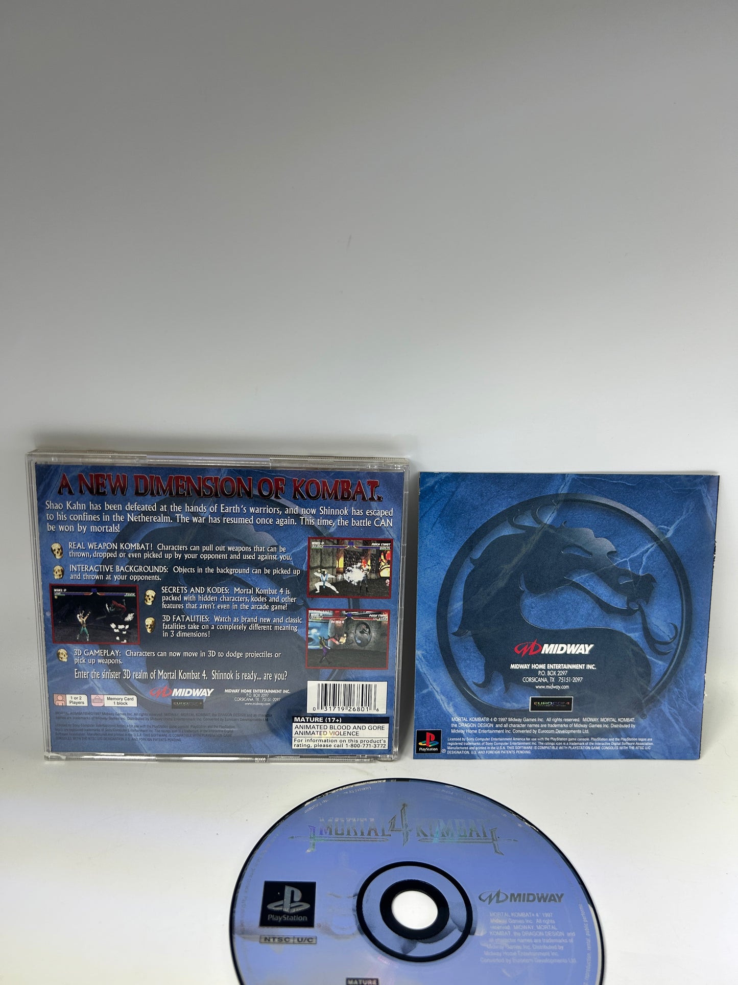SONY PLAYSTATiON [PS1] | MORTAL KOMBAT 4
