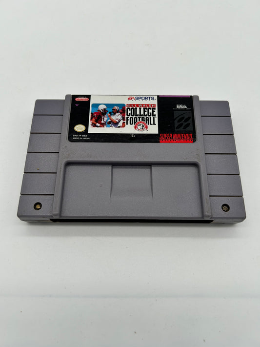 PiXEL-RETRO.COM : SUPER NINTENDO NES (SNES) GAME NTSC BILL WALSH COLLEGE FOOTBALL