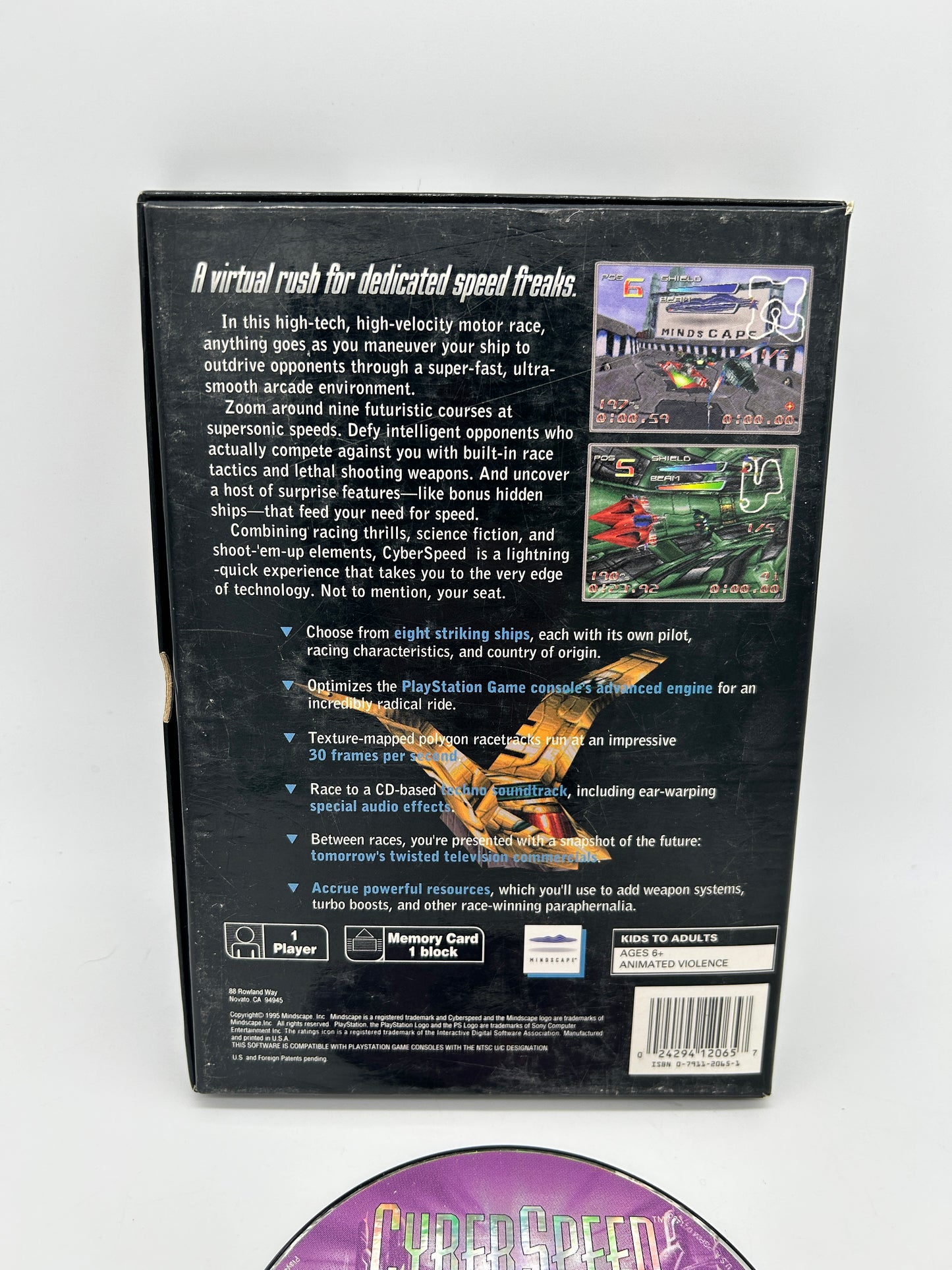 SONY PLAYSTATiON [PS1] | CYBERSPEED | LONG BOX