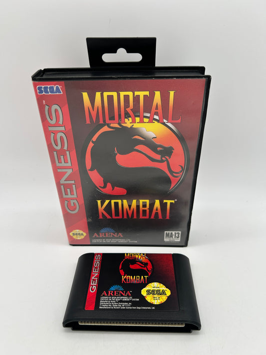 PiXEL-RETRO.COM : SEGA GENESIS (MEGA DRIVE) COMPLETE (CIB) GAME BOX INSTRUCTION MANUAL NTSC MORTAL KOMBAT