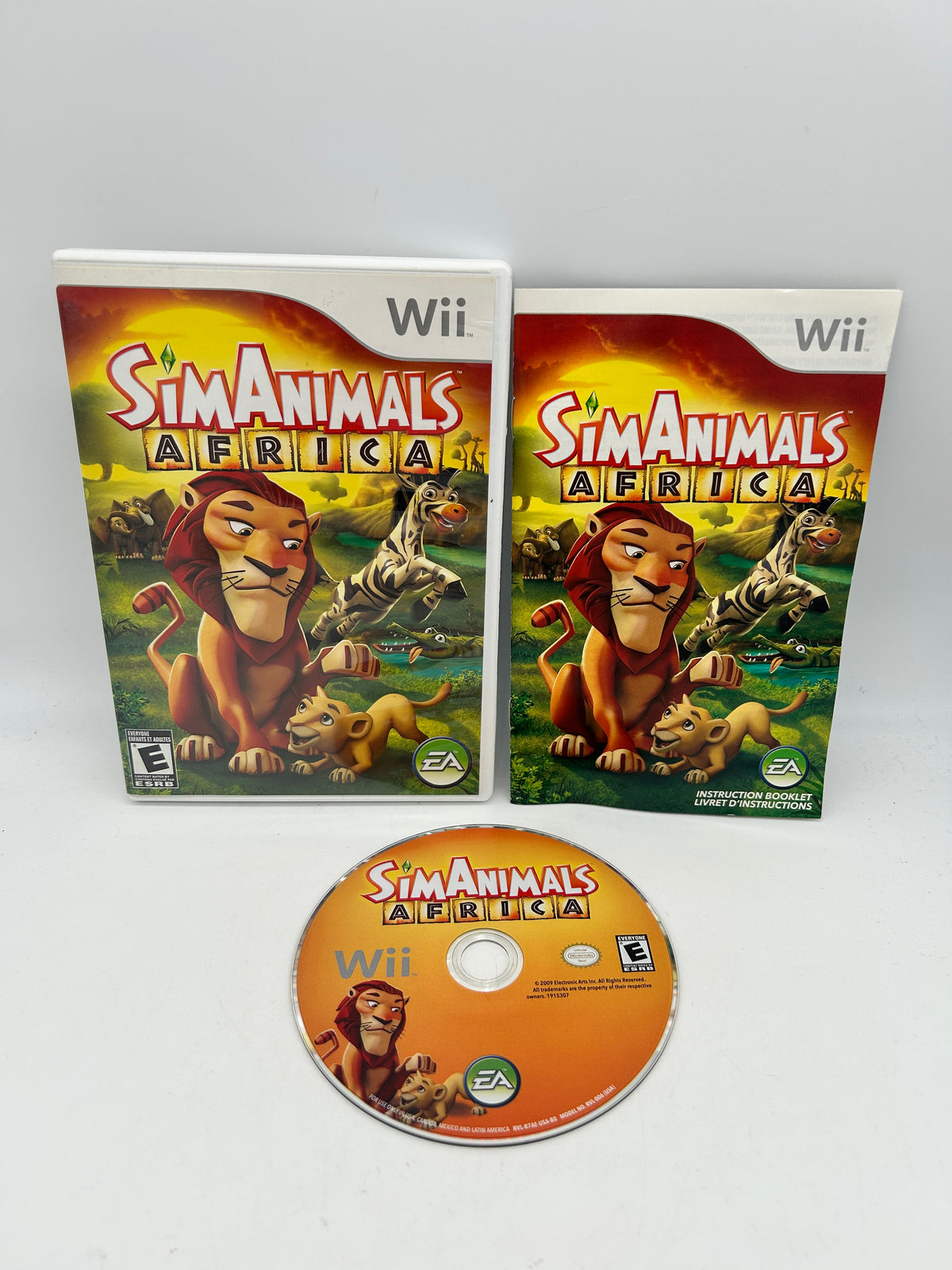 PiXEL-RETRO.COM : NINTENDO WII COMPLET CIB BOX MANUAL GAME NTSC SIM ANIMALS AFRICA